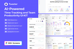 Time Tracking & Productivity Web App, an UI Kit Template by Lumina_ui_ux202