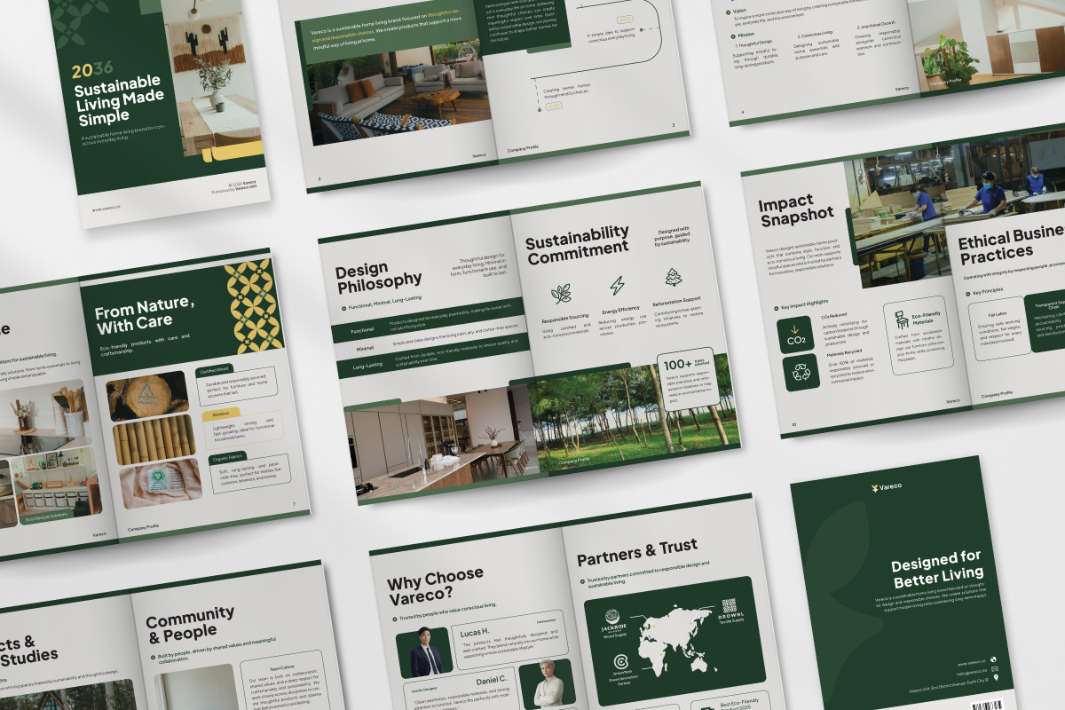 Modern Eco Home Company Brochure, a Brochure Template by trabaskriya (Photo 6 of 6)