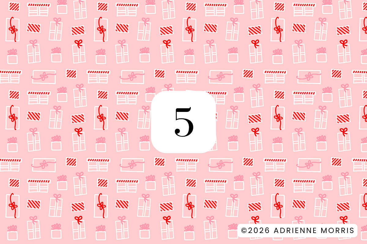 8 Cute Christmas Seamless Patterns, a Pattern Graphic by Adrienne Morris (Photo 6 of 9)