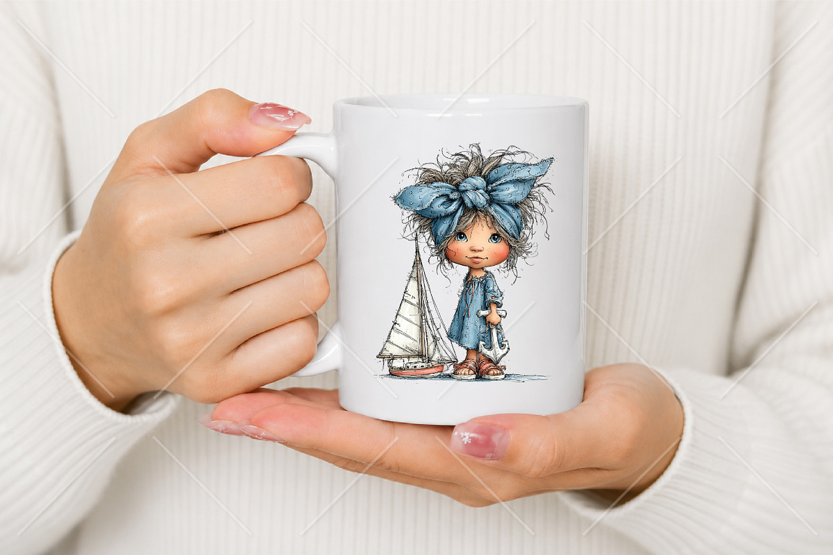 Whimsical Nautical Nursery Baby PNG, a Seasonal Illustration by Canvas Craft (Photo 5 of 10)