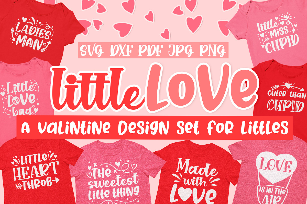 Little Love kids Valentine's Day SVG, an Illustration by Brushed Rose (Photo 1 of 3)