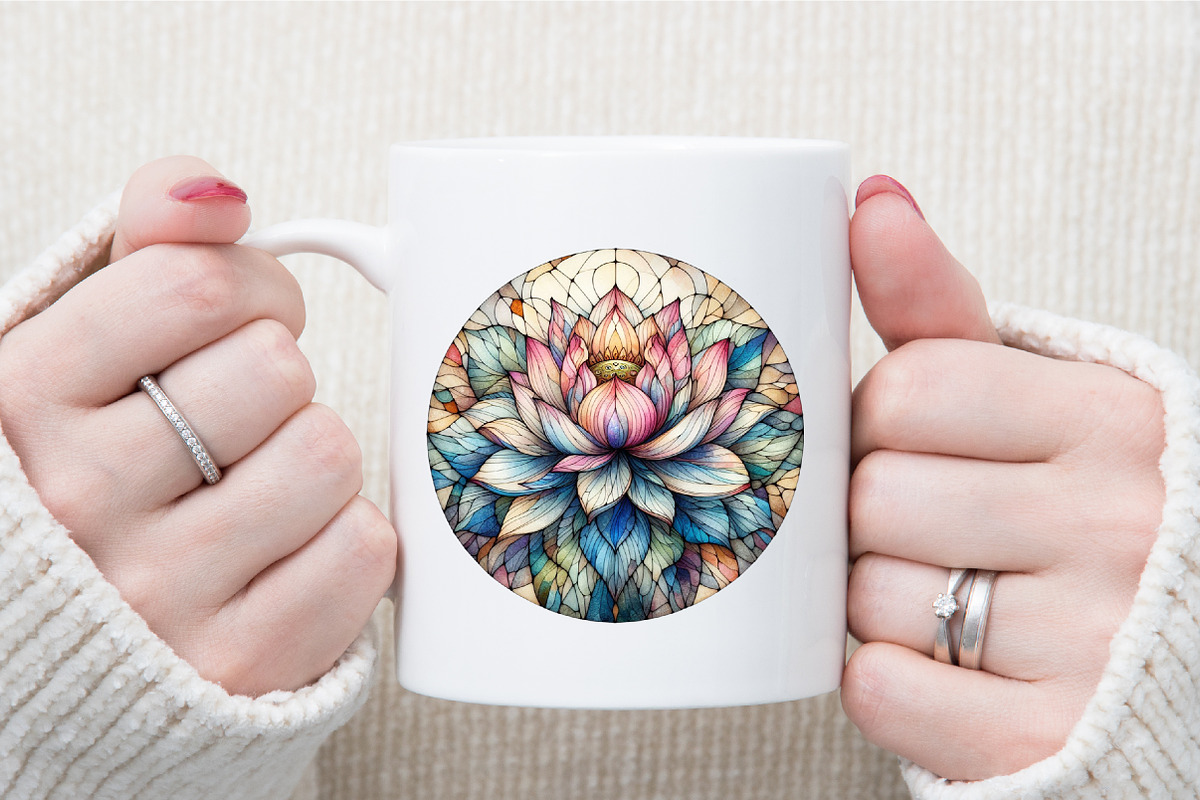 Stained Glass Lotus Bundle, an Illustration by Sublimation Artist (Photo 5 of 6)