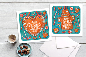 Merry Christmas Gingerbread Cards