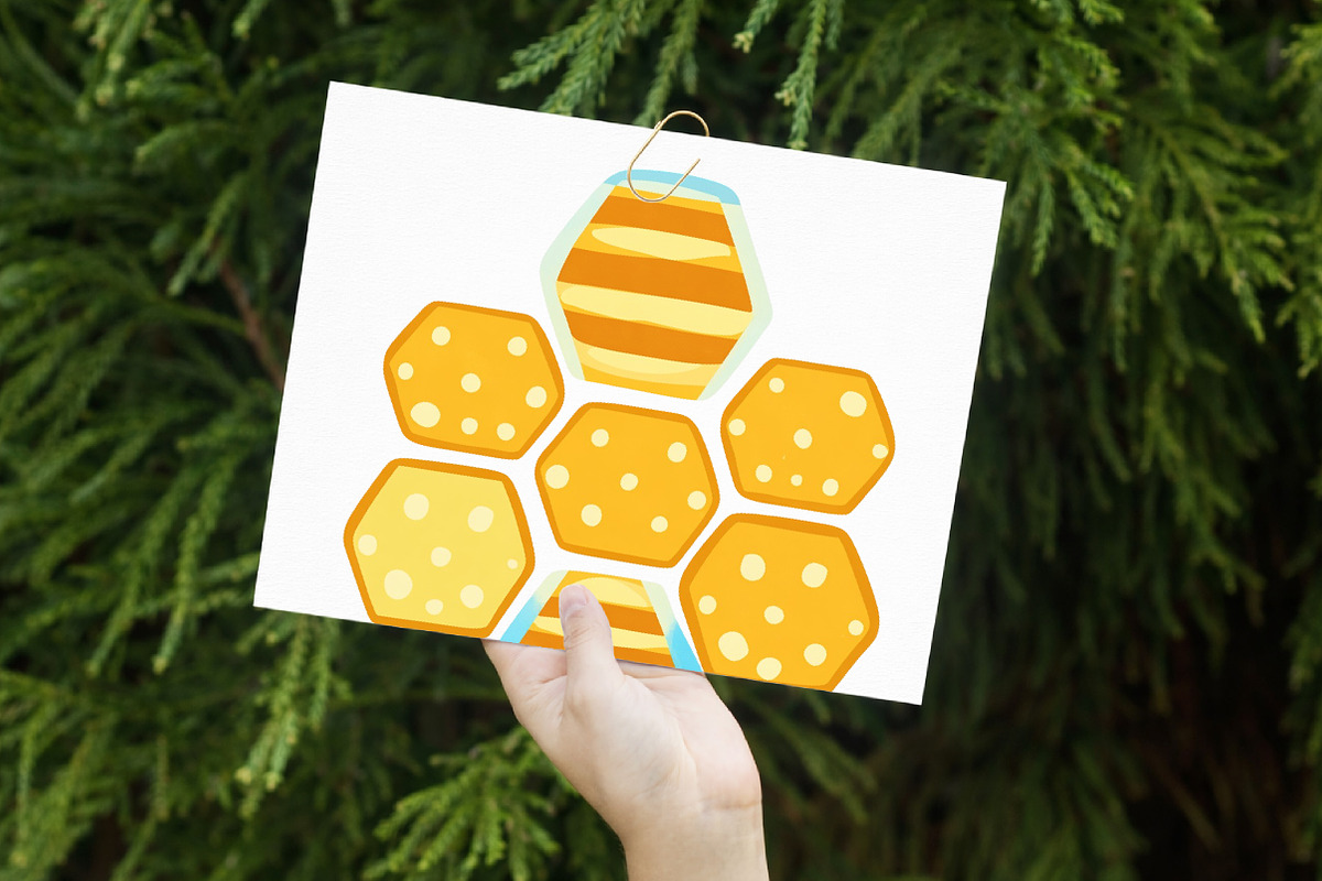Honey Bee Watercolor Clipart, an Illustration by Libby Wishes (Photo 2 of 7)