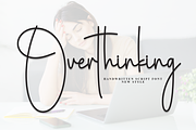 Overthinking | Script Font, a Handwritten Font by Scratchones (Thumbnail 1 of 8)