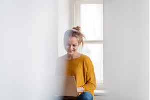 Young female student sitting at the, a Person Photo by HalfPoint