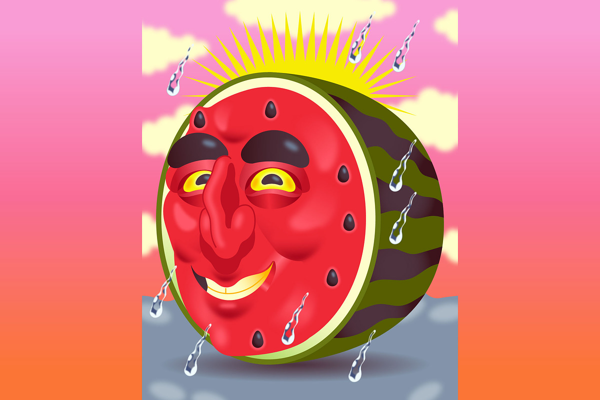 Purple Surreal Summer Illustration, an Illustration by graphicook