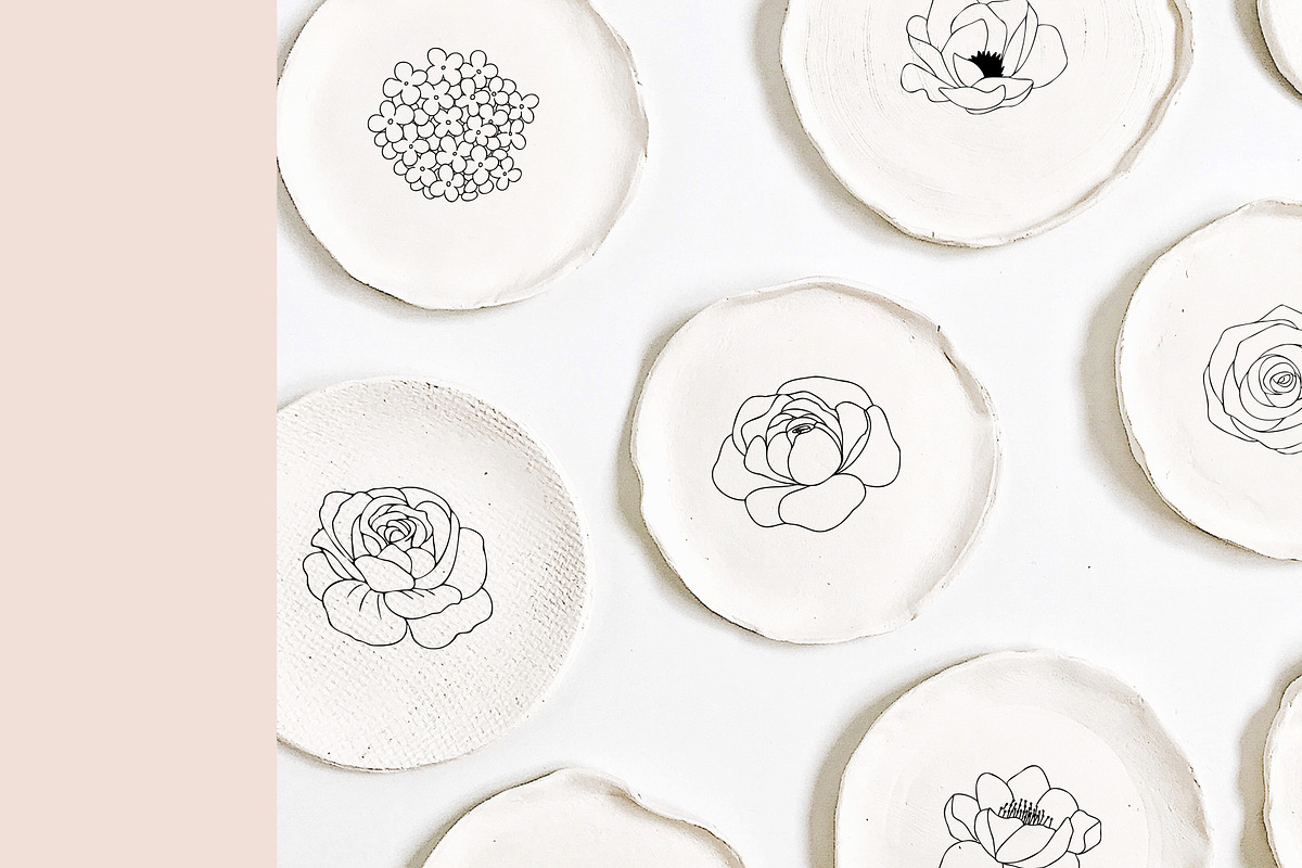 Botanical Line Art Logo Elements V1, a Texture Illustration by Kaya Fonts (Photo 17 of 19)