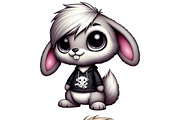 Cute Subculture Bunnies PNG Set, an Animal Illustration by DoubleTwists (Thumbnail 4 of 5)