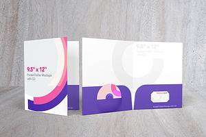 Folder Mockups with CD 9.5″ x 12"