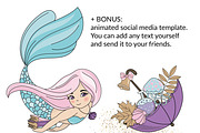 MERMAID SCHOOL, a Decorative Illustration by FARAWAYKINGDOM (Thumbnail 6 of 11)