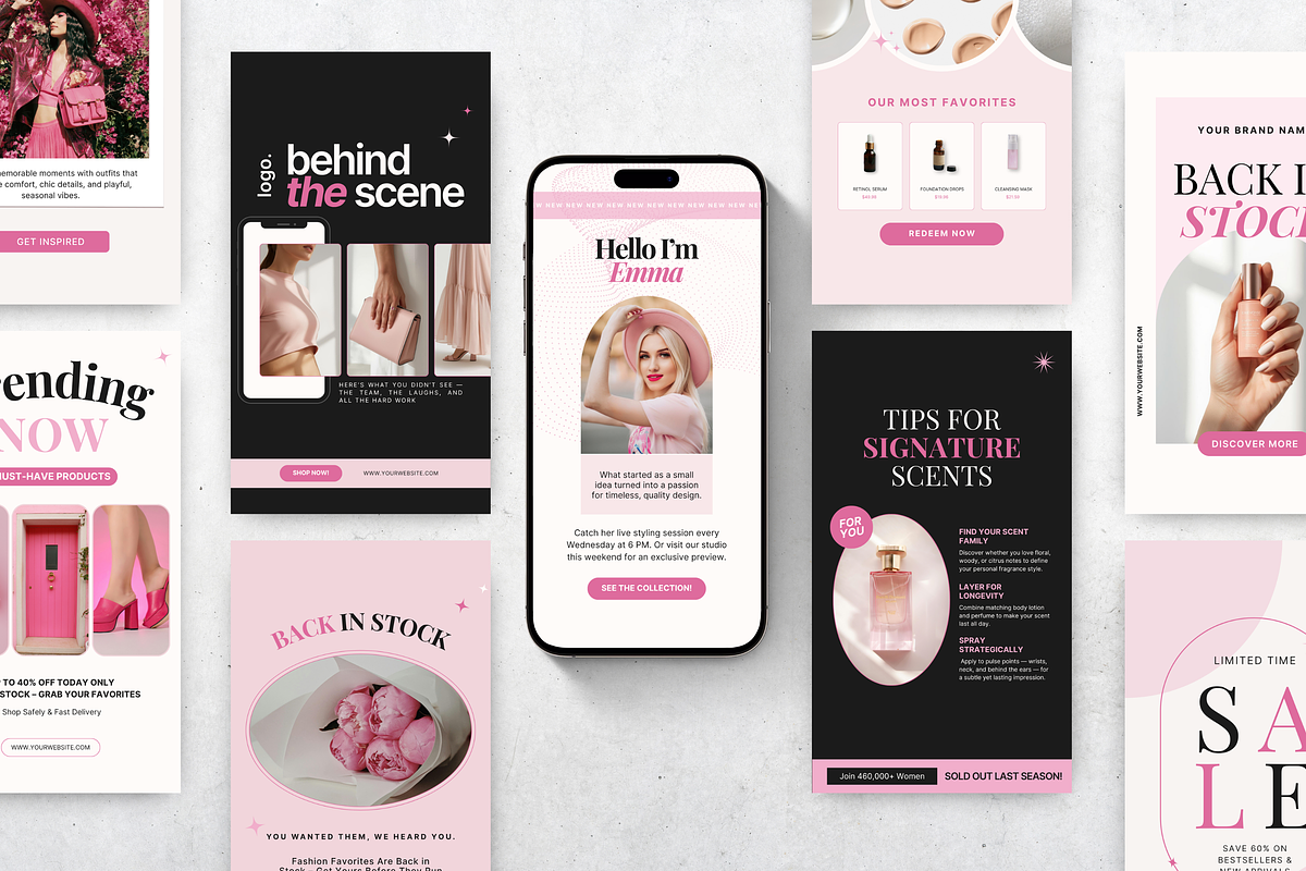 Ecommerce Instagram Templates Canva, a Social Media Template by DigiPax (Photo 6 of 10)