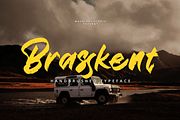 Brasskent - Brush Handwritten Font, a Handwritten Font by Maenjari Std (Thumbnail 1 of 10)