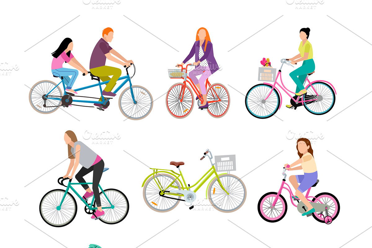 People on bicycles, an Object Graphic by OS