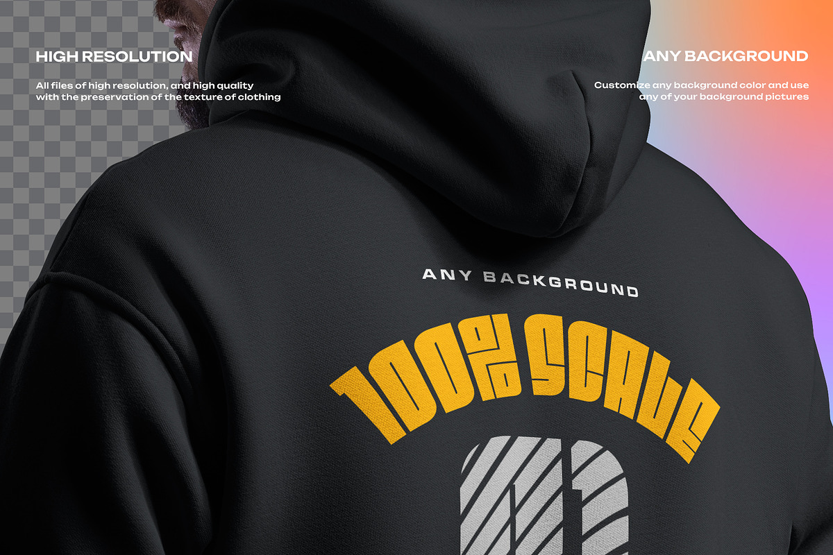 5 Mockups Oversize Hoodie, a Hoody Mockup by Grow Design Craft Studio (Photo 7 of 8)