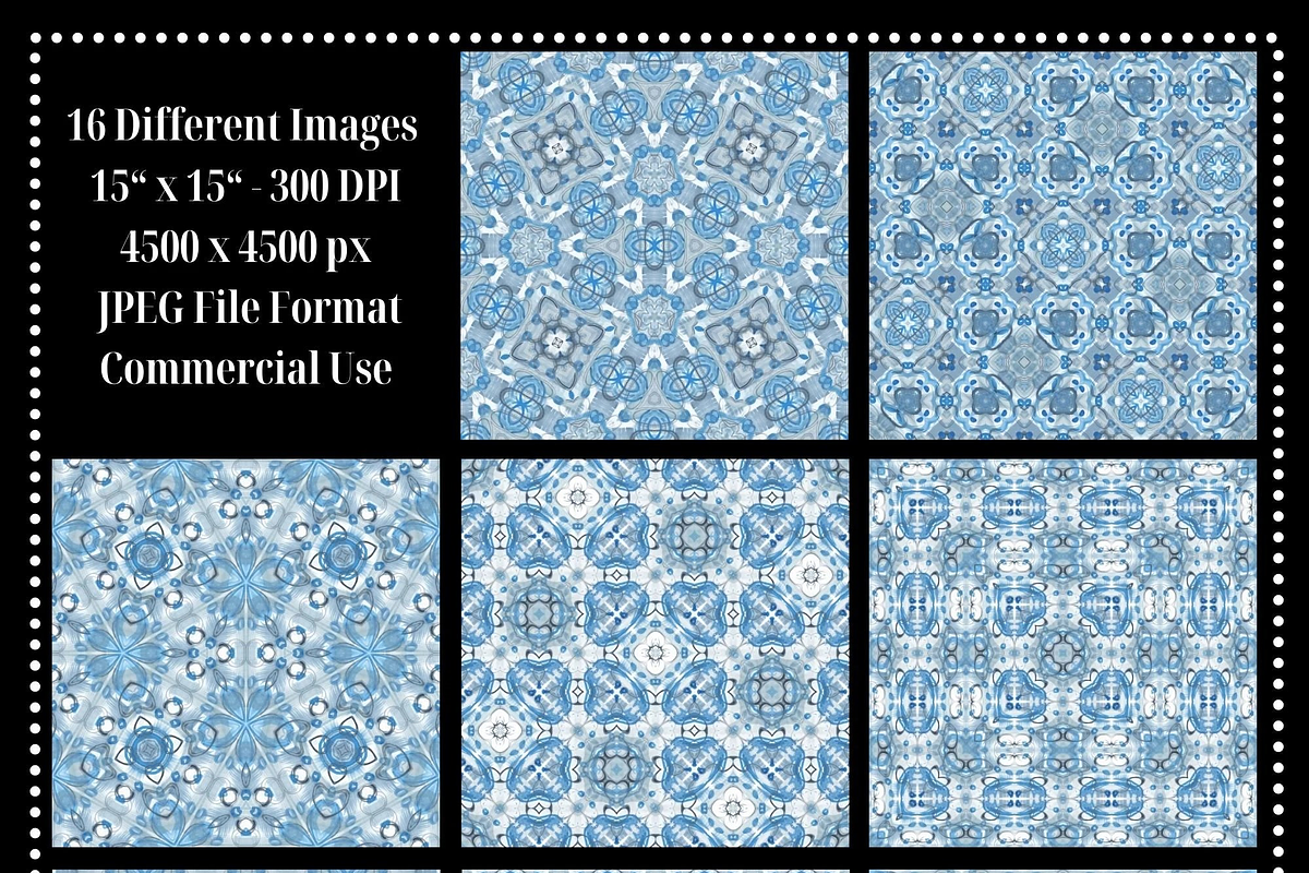 Blue Porcelain Abstract Patterns, a Pattern Graphic by Gen Aumonier (Photo 6 of 14)