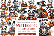 Cute Halloween Skull Clipart, an Illustration by CreationArt (Thumbnail 1 of 5)