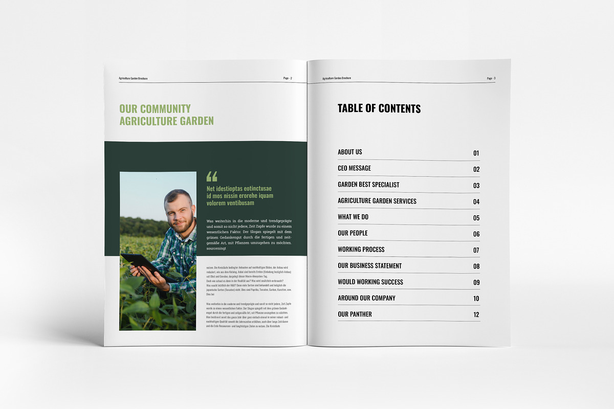 Agriculture Brochure Template ICanva, a Brochure Template by PixWork (Photo 3 of 11)