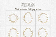 Gold geometric frames svg Clipart, an Object Graphic by DigitalArsiart (Thumbnail 5 of 9)