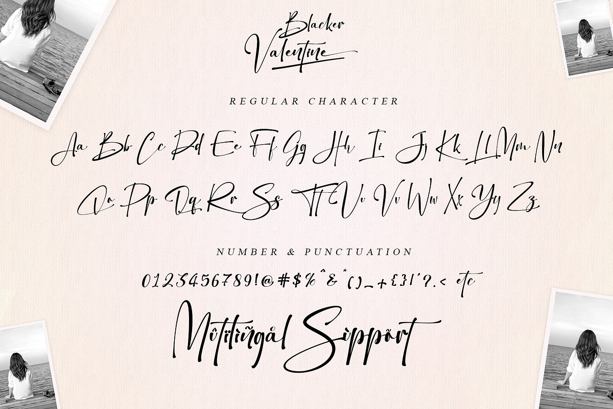 Blacker Valentine, a Script Font by Letterara (Photo 8 of 10)