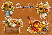 Happy Thanksgiving Collection, a Seasonal Illustration by IrynaPanashii (Thumbnail 3 of 10)