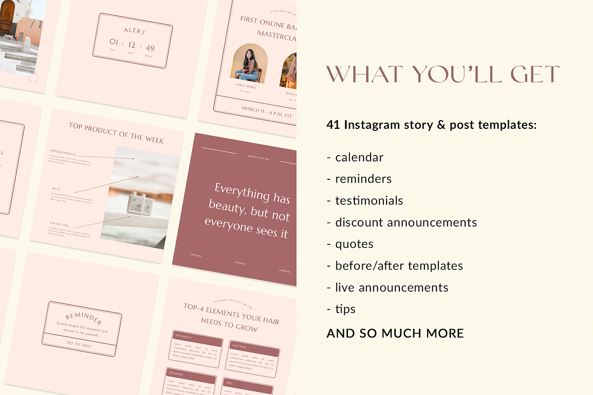 Beauty Instagram Kit | Canva, a Social Media Template by Ralony (Photo 3 of 9)