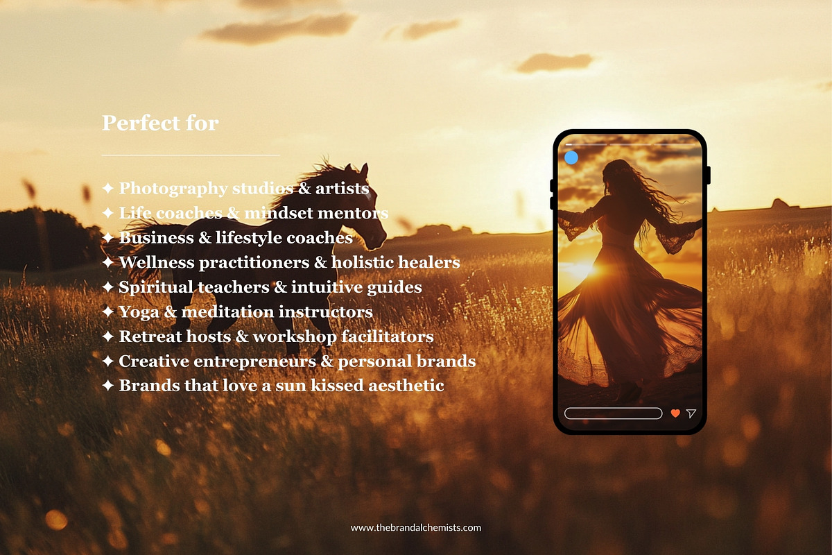 Golden Hour Brand Kit + Stock Images, a Branding & Logo Template by The Brand Alchemists (Photo 9 of 10)