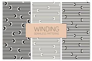 Winding Seamless Patterns. Set 5