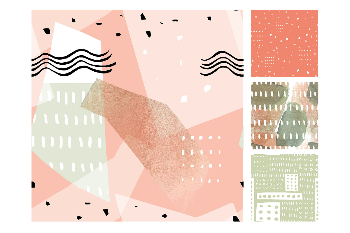 Modern Gouache Patterns Bundle, a Pattern Graphic by The Collective Studio (Photo 5 of 16)