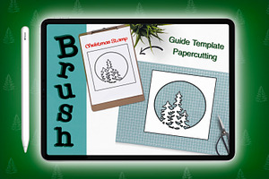 Design Card Template Christmas Brush