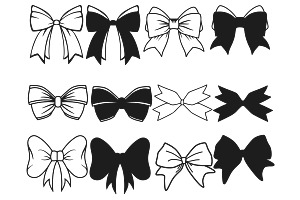 Ribbon Bows Set 5 Procreate Brush