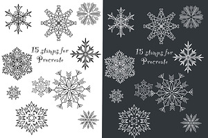 Snowflake Stamp Brushes