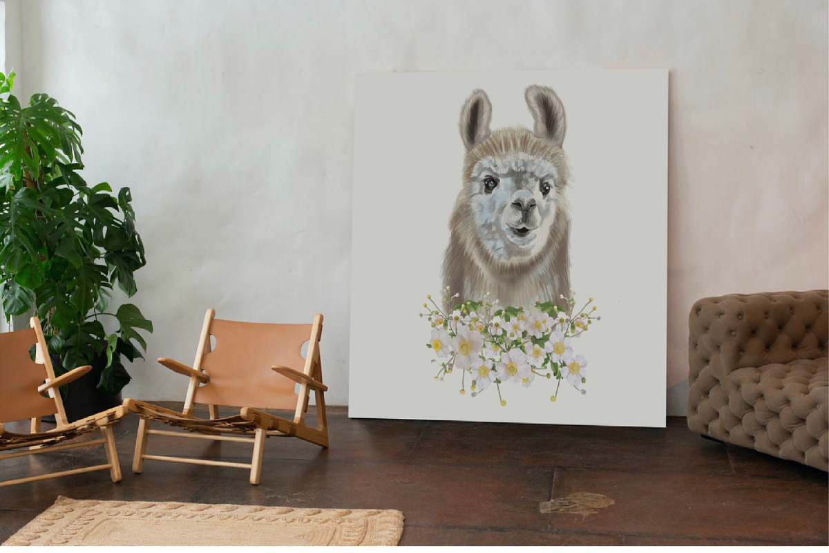 Watercolor LLama & Alpaca, an Animal Illustration by NNclipart (Photo 2 of 5)