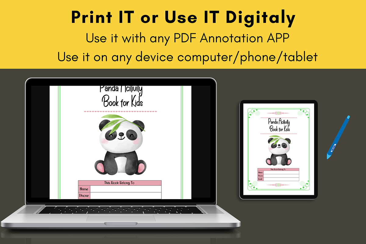 Kawaii Panda Activity Book for Kids, an Education Illustration by LA Design (Photo 10 of 10)