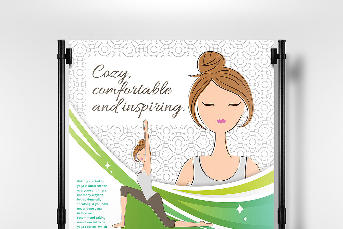 A3 Yoga Studio Poster Template, a Flyer Template by BrandPacks (Photo 1 of 2)
