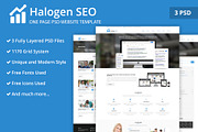 One Page SEO PSD Website Template, a Landing Page Template by WebbyTemplates (Thumbnail 1 of 4)