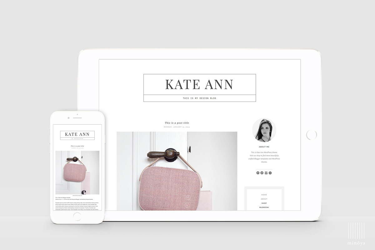 Editorial WordPress Theme • Kate, a WordPress Template by Sjá Agency (Photo 1 of 3)