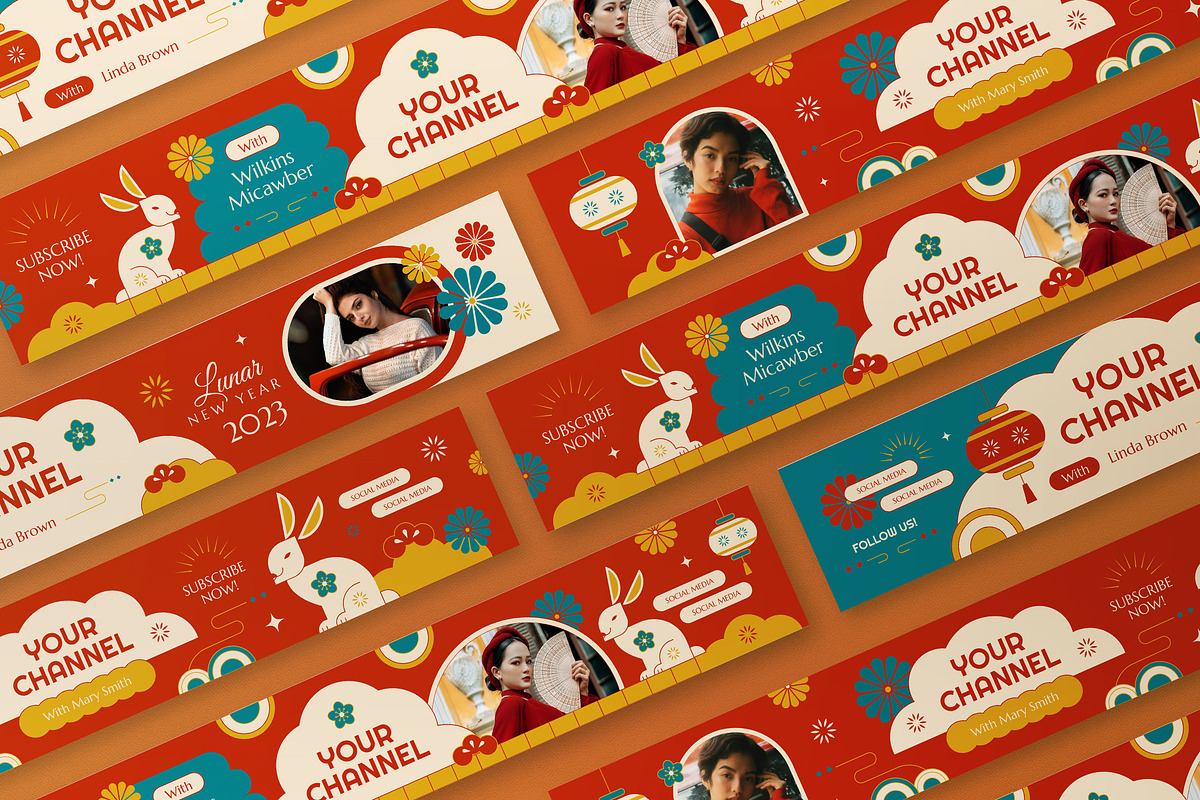 Lunar New Year YouTube Cover, a Social Media Template by graphicook ...