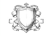 Hand-Drawn Heraldic Shield and Ribbo, an Object Graphic by BIPLOB EXPERT (Thumbnail 4 of 8)