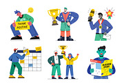 Success and Winnings Illustrations, a Person Illustration by Vector Portal (Thumbnail 6 of 8)