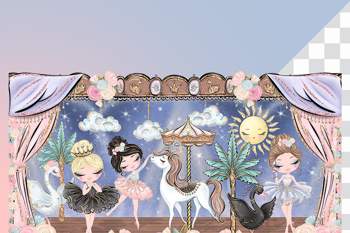 Ballerina Seamless Digital Papers, a Pattern Graphic by Masha  Studio (Photo 9 of 10)