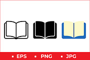 Open Book Icons, a Solid Icon by Artonix (Thumbnail 1 of 2)