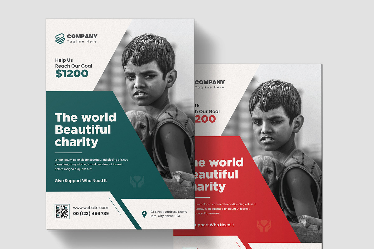 Charity Flyer Template, a Flyer Template by Pixelpick (Photo 1 of 2)