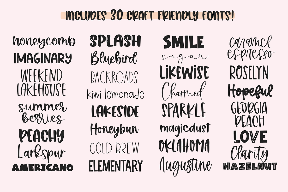 Crafty Font Bundle | 30 Fonts, a Script Font by KA Designs (Photo 2 of 23)