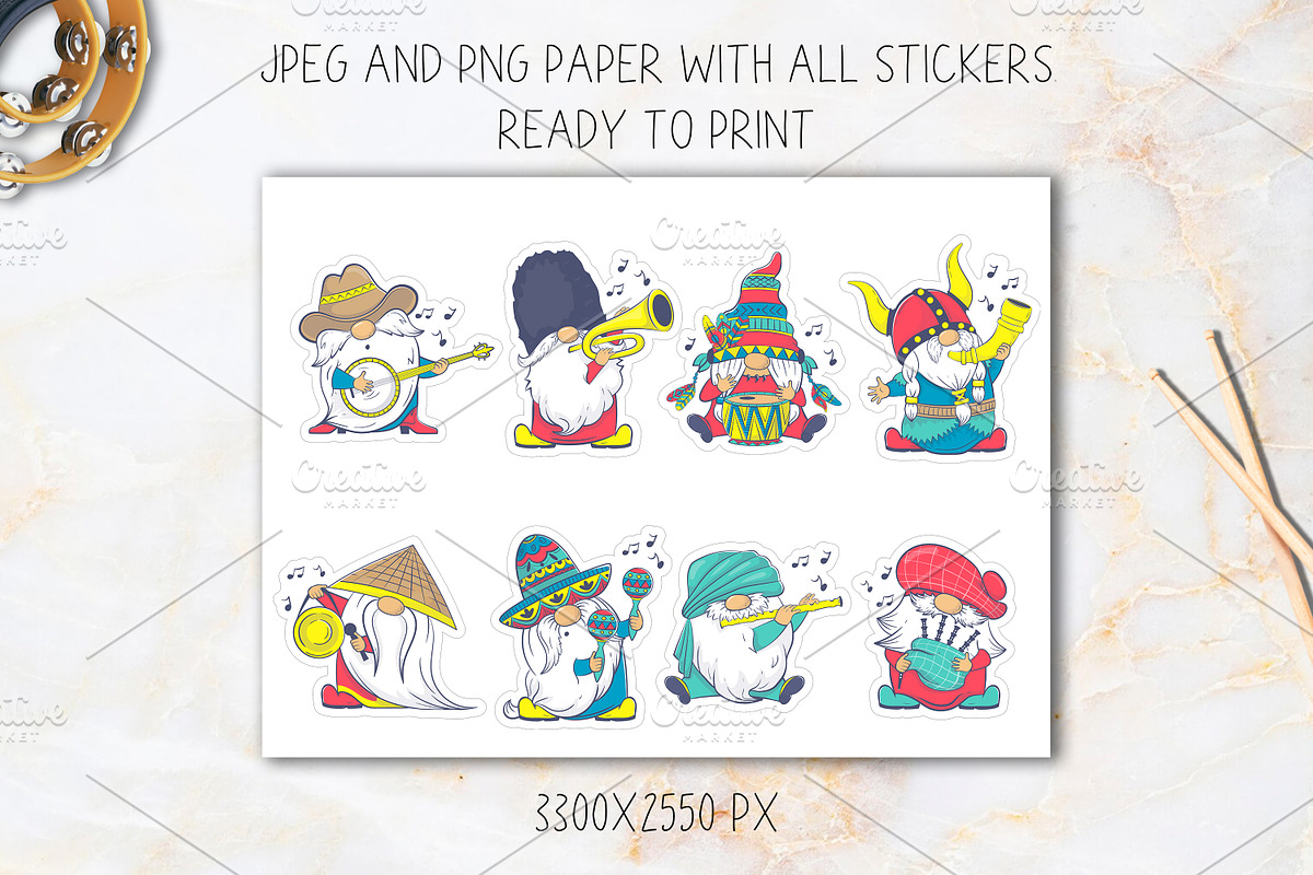 74 Gnomes Stickers and Clip art, a Person Illustration by Boo Guevara Shop (Photo 3 of 14)