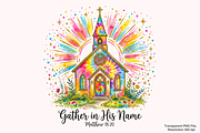 Gather in His Name Christian PNG, an Object Graphic by Clipart Bloom (Thumbnail 1 of 3)