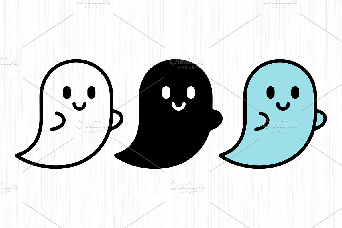 Ghost Silhouette Vector Pack, an Object Graphic by Artonix (Photo 2 of 3)