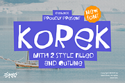 Korek Typeface, a Handwritten Font by Ideal Eksis (Thumbnail 1 of 9)