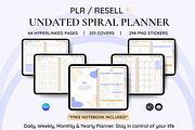 Undated Digital Planner | PLR Resell, a Templates & Theme by LumusStudio (Thumbnail 1 of 7)