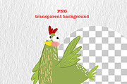 Whimsical Chicken Clipart Set, an Animal Illustration by Oleksandra Illustrates (Thumbnail 2 of 12)